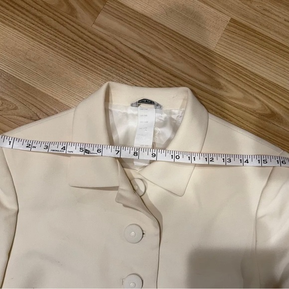 Rare Gianni Versace Couture cream women pant suit vintage Wool 44, Made In Italy - Picture 8 of 8